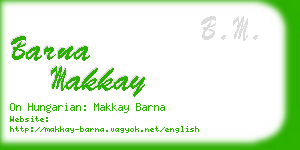 barna makkay business card